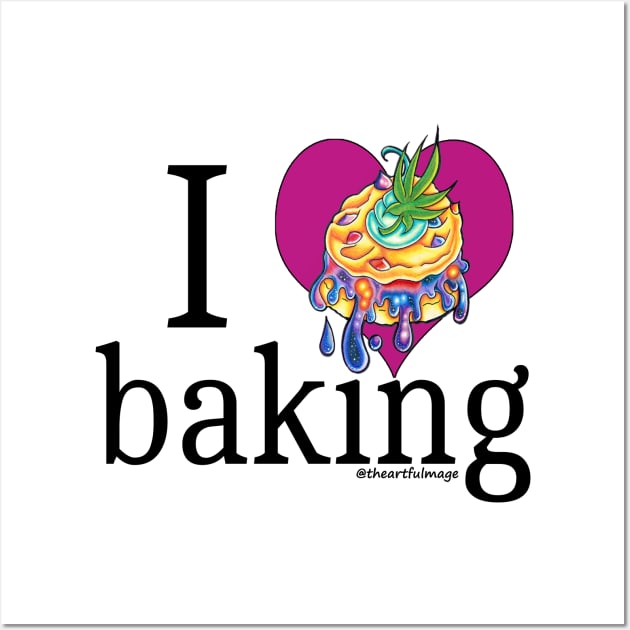 I Heart Baking (Space Cookie Version) Wall Art by Artful Magic Shop